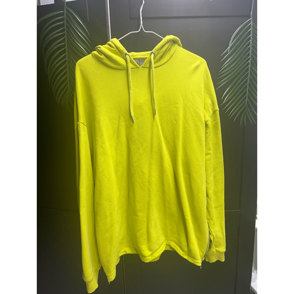 Bright yellow ASOS hoodie